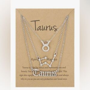 Fashion Jewelry Zodiac Sign Necklace 3pcs Horoscope NWT bag plus 2 poly Mailers